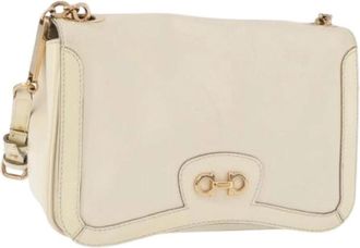 Ferragamo Pre-owned Shoulder Bag - Dames - Vintage Schoudertas - Wit - ONE Size - Leer - Vintage