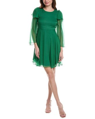 Rebecca Taylor Ruffle Silk Mini Dress
