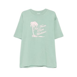 Dr&ocirc;le de Monsieur Slogan Palmiers T-shirt - male - Drole de Monsieur - T-Shirts - Green - S - Tops