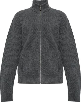 Versace Medusa Head Cardigan - Heren - Vesten - Grijs - M - Wol - Truien & Vesten