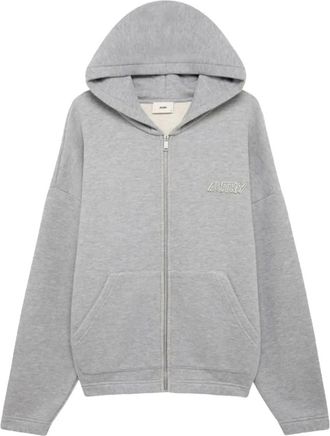 Autry Truien - Heren - Vesten met rits - Grijs - L - Katoen - Hoodies & sweatvesten