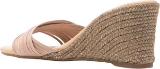 Maneb&igrave; X 0.7 Multi Bands Mule Wedge Espadrilles - Dames - Sleehakken - Roze - 40 EU - Leer - Schoenen