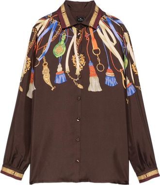 Etro Tassel-print Silk Shirt
