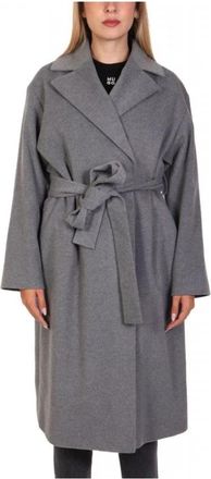 HUGO BOSS Jassen - Dames - Jas met riem - Grijs - XS - Jassen