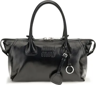Miu Miu Womens Handbag Black Calf Leather Handbags Hand Bags