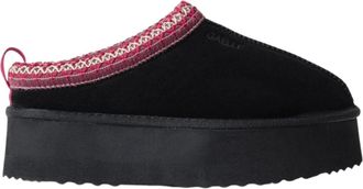 Ga&euml;lle Paris Zwarte Su&egrave;de Eskimo Sabot Schoenen - Dames - Slip ons - Zwart - 38 EU - Su&egrave;de - Schoenen