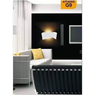 Trade Shop Trade Shop Traesio - Trade Shop - Applique In Gesso Con Forma Asimetrica Doppia Emissione Luce G9 Da Parete Gs-e73