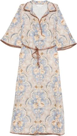 Zimmermann Daylight Tunic Midi - Dames - Shirt Kleedjes - Veelkleurig - 3XS - Katoen - Kleedjes