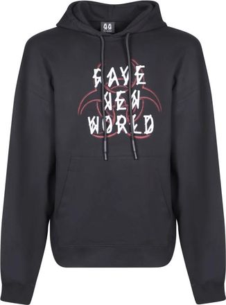 44 Label Group Hoodie Met Logo - Heren - Hoodies - Zwart - L - Katoen - Hoodies & sweatvesten