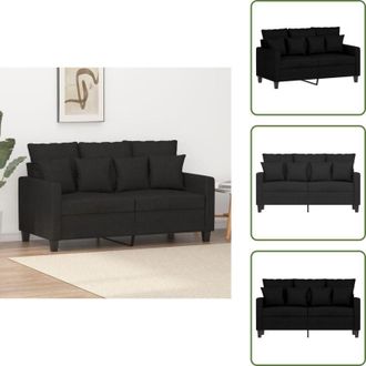 vidaXL Divano moderno - vidaXL Divano a 2 Posti Nero 120 cm in Tessuto - Divano per casa