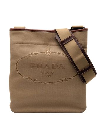 Prada 2013-2025 Canvas Canapa Logo crossbody bag - Brown