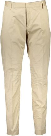 GANT Beige Herenbroek 4 Zakken Knoop Rits Logo - Heren - Chinos - Beige - XL - Broeken
