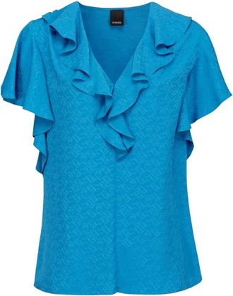 Pinko Blouses - Dames - Blouses - Blauw - M - Overhemden