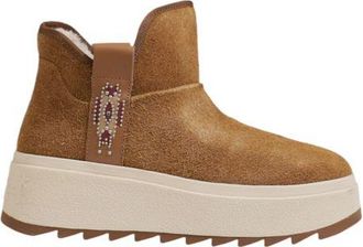 Ash Brown Suede Leather Ankle Womens Boots