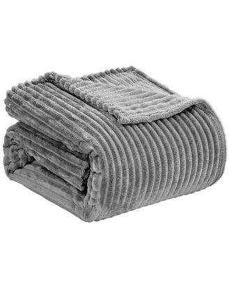 Luxury Home Reversible Striata Ribbed Corduroy Oversized Plush Blanket
