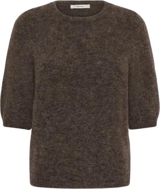 Gestuz Ronde hals gebreid - Dames - Ronde hals truien - Bruin - 2XS - Truien & Vesten