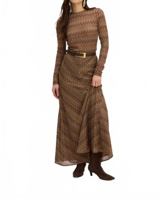 Allison New York Noelle Top In Chestnut Multi