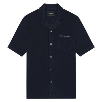 Lyle & Scott Badstof Heren Resort Shirt (Marine)