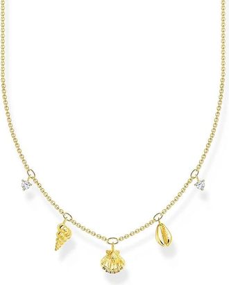 Thomas Sabo Ketting met schelpen goudkleurig - Dames - Kettingen - Geel - ONE Size - Accessoires