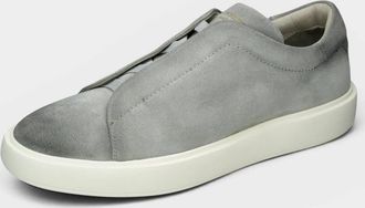 Officine Creative Mens Slouch Leather Slip-On Sneakers In Grey
