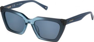 Sting Womens SST495-5506PE SST495 55 5506PE Sunglasses - Blue - One Size
