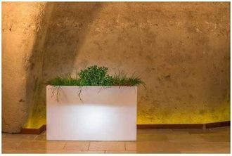 Monacis Fioriera Luce in Polimero Monacis Flowerpot Bright cm. 80X35 h 50 Led Multicolor con Cavo
