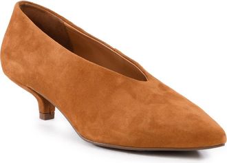 Seychelles Libertine Pointed Toe Kitten Heel Pump in Dark Tan at Nordstrom, Size 8.5