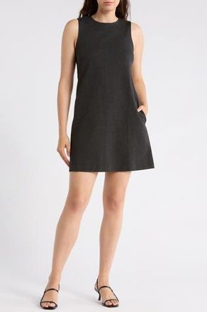 Nordstrom Rack Sleeveless Ponte Shift Dress in Grey Dark Charcoal Heather at Nordstrom Rack, Size X-Large