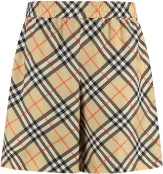 Burberry Beige Checks Shorts