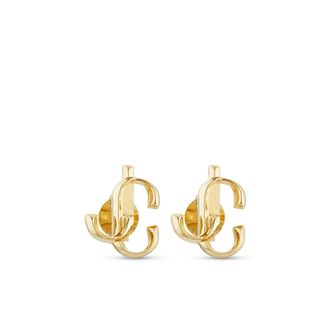 Jimmy Choo London Logo-lettering Stud Earrings