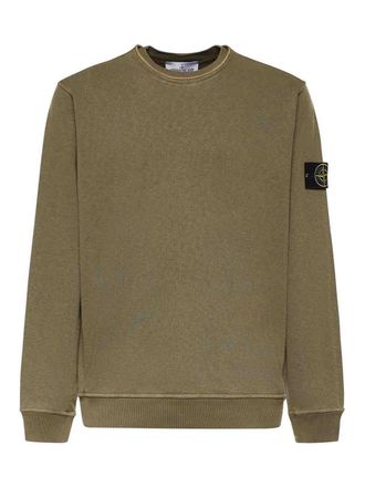 Stone Island Malfil Cotton Sweatshirt With Logo