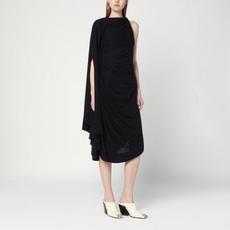 Bottega Veneta Black viscose jersey draped dress