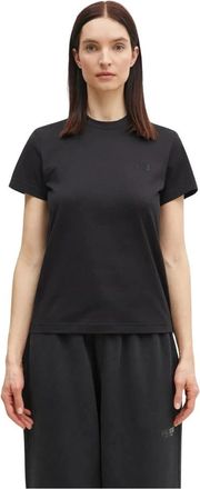 Yohji Yamamoto Regular Short Sleeve Tee - Dames - T-shirts - Zwart - S - Katoen - Tops