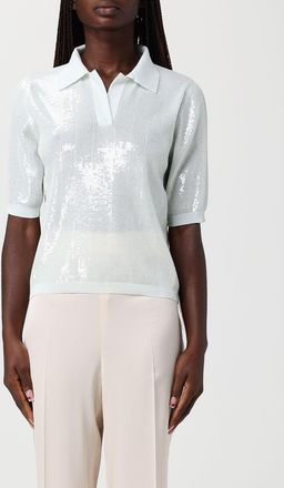 Twinset Polo in cotone con paillettes Twinset