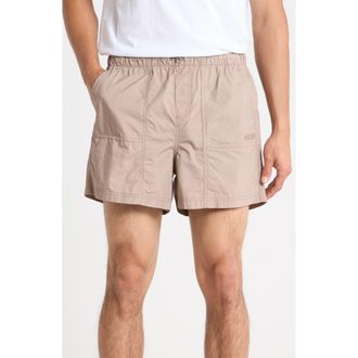 DKNY Drawcord Waist Cotton Shorts in Mushroom at Nordstrom Rack, Size Medium