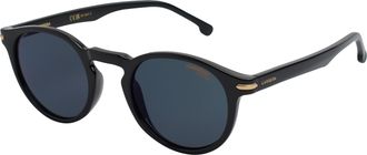 Carrera Unisex 301S Round Polarized Sunglasses for Men and Women - Black Polyamide - One Size