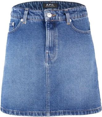 A.P.C. Jupe Moss Mini Skirt - Washed Indigo