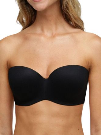 Chantelle Womens Easy Feel Norah Bandeau T-Shirt Bra - Black Polyamide - Size 38DD