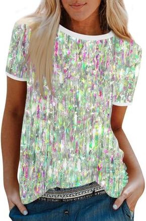 T-shirt à Manches Courtes Et Col Rond Pour Femme, Coupe Régulière