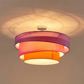 Lindby Lindby - L&aacute;mpara De Techo melia En Morado Textura, Tela, Tejido, Seda