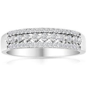 Pompeii3 1/3 carat Diamond Wedding Ring 10 KT White Gold Size Selectable
