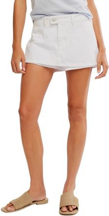 Free People Galivanting Denim Skort in Optic White at Nordstrom, Size 32