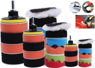 Trade Shop Trade Shop - 12 Pz Kit Di Spugne Lucidanti Con Adattatore Per Lucidatura Auto 3 Platorello