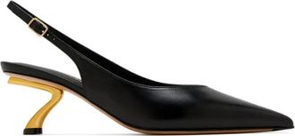 Ferragamo Black Slingback Heels