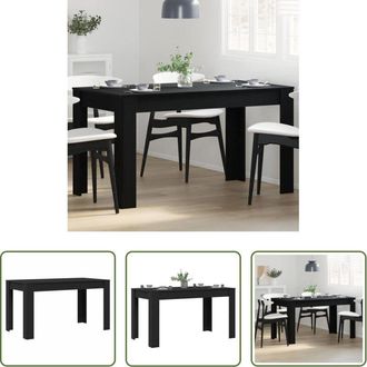 vidaXL vidaXL Tavolo da pranzo in acciaio - Tavolo da pranzo Rovere Nero 140 x 74,5 x 76 cm polyrattan