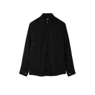 Patrizia Pepe Camicia Zebra Strass - - Shirts - Uomo - Nero - M