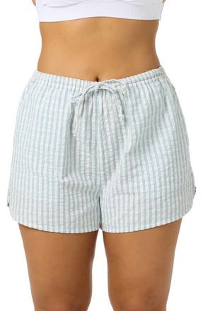 O'Neill Millie Cotton Seersucker Cover-Up Shorts in Winter White at Nordstrom, Size Xx-Large