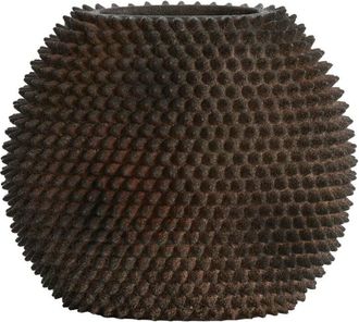 Light & Living Vaso Caldras Marr&oacute;n De Pl&aacute;stico - 30,5x17x26,5 Cm