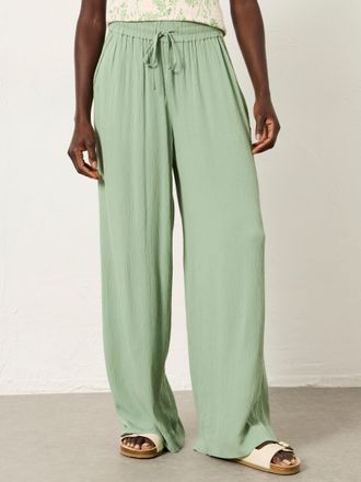 Fat Face FatFace Palazzo Trousers in Green