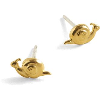 Madewell Demi-Fine Snail Stud Earrings in 14K Gold at Nordstrom